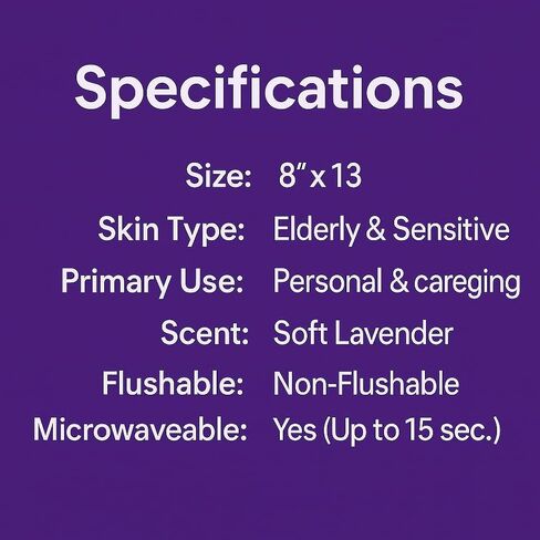 OPTEEL مناديل مبللة للبالغين معطرة باللافندر - مناشف ناعمة للاستعمال مرة واحدة لسلس البول والنظافة الشخصية، عدد 720 in Kuwait