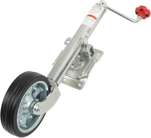 Trailer Jack Wheel - Boat Trailer Jack with Wheel, Lift Bolt-On Swivel Tang Jack, 1500Lbs Heavy Duty Jockey Wheel, with 20Cm Wheel, for Yachts, Boats, Trailers,Rubber Clad Iron Wheel in Saudi Arabia