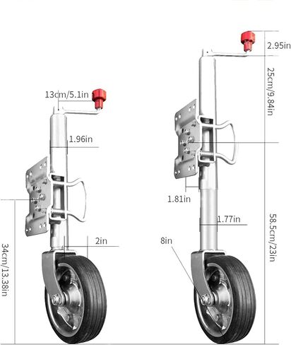 Beach Boat Trailer Jack - Lift Swivel Trailer Jack, Swivel Heavy-Duty Trailer Tongue Jack,1500 Lbs Capacity,9.6In Lift,8 in Wheel,Trailer Jockey Wheel Boat Tra in Saudi Arabia