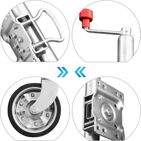Beach Boat Trailer Jack - Lift Swivel Trailer Jack, Swivel Heavy-Duty Trailer Tongue Jack,1500 Lbs Capacity,9.6In Lift,8 in Wheel,Trailer Jockey Wheel Boat Tra in Saudi Arabia