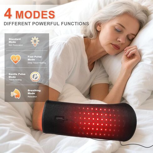 العلاج بالضوء الأحمر لليدين والمعصم، 2026 ترقية 4 أوضاع علاج، كثافة 5 مستويات، مؤقت 10-90 دقيقة، جهاز علاج بالضوء الأحمر والأشعة تحت الحمراء للاستخدام المنزلي (16.5 بوصة × 7 بوصة) in Kuwait