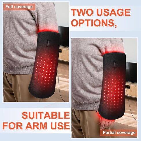 العلاج بالضوء الأحمر لليدين والمعصم، 2026 ترقية 4 أوضاع علاج، كثافة 5 مستويات، مؤقت 10-90 دقيقة، جهاز علاج بالضوء الأحمر والأشعة تحت الحمراء للاستخدام المنزلي (16.5 بوصة × 7 بوصة) in Kuwait