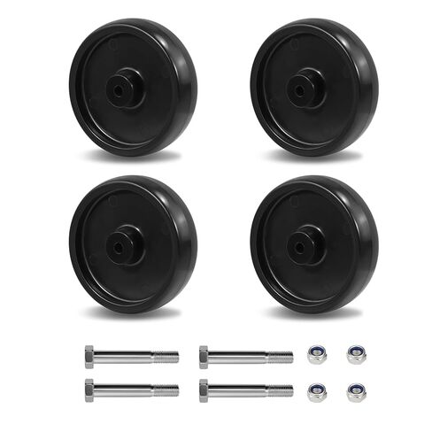 استبدال عجلات البولي بروبيلين مقاس 3 بوصة (مجموعة من 4) - سعة تحميل 300 رطل لكل منها، بدون علامات، حماية للأرضيات، عجلة صناعية دوارة سلسة للعربات وخزائن الأدوات والمعدات in Kuwait