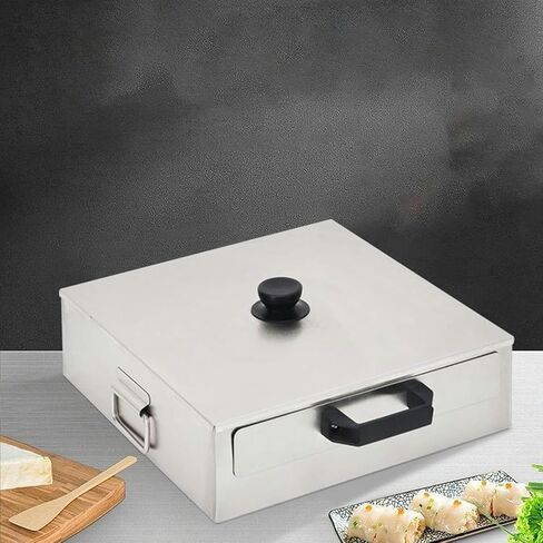 Stainless Steel Rice Noodle Roll Steamer, with Handle Steam Tray Rice Roll Steamer 2-Layer Rice Noodle Roll Steamer Suitable for Home and Business- in Kuwait
