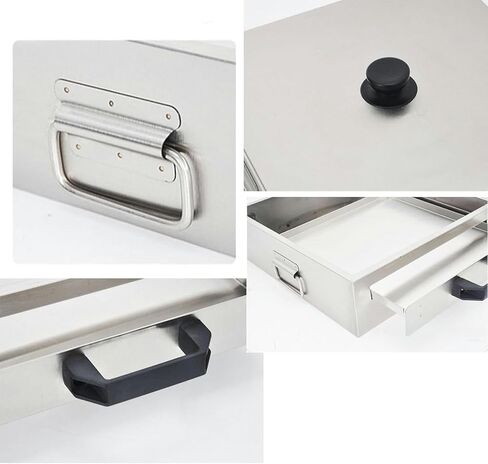 Stainless Steel Rice Noodle Roll Steamer, with Handle Steam Tray Rice Roll Steamer 2-Layer Rice Noodle Roll Steamer Suitable for Home and Business- in Kuwait