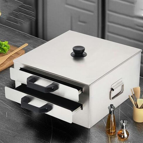 Stainless Steel Rice Noodle Roll Steamer, with Handle Steam Tray Rice Roll Steamer 2-Layer Rice Noodle Roll Steamer Suitable for Home and Business- in Kuwait