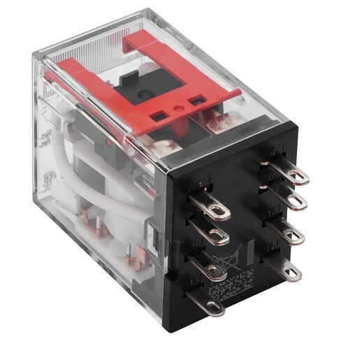 Baomain 2-Pack Power Relay MY2N-GS، ملف تيار متردد 220-240 فولت، مع قاعدة مقبس السكك الحديدية DIN ومؤشر LED، DPDT 8 Pin 7A 250VAC، 7A 30VDC، مدرج في قائمة UL، لأتمتة التحكم الصناعي in Kuwait