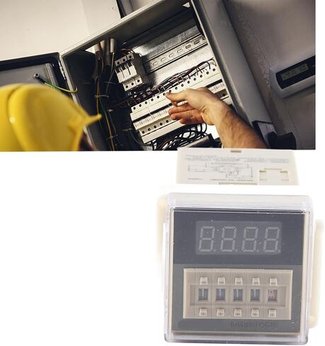 Time Relay, O111ROM DH48S 2Z Time Relay, 8 Pins 0.01S-9999H Digital LCD Display Timer Control Time Relay, Switches & Relays (24VAC/DC) in Saudi Arabia