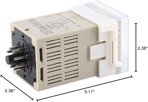 Time Relay, O111ROM DH48S 2Z Time Relay, 8 Pins 0.01S-9999H Digital LCD Display Timer Control Time Relay, Switches & Relays (24VAC/DC) in Saudi Arabia