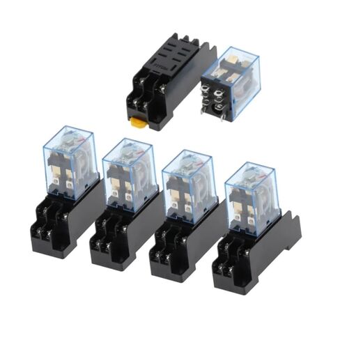 LY2NJ (8 Pins) 220V 10A Coil Power Relay DPDT LY2NJ HH62P HHC68A-2Z with Socket Base 5Set(AC 220V) in Saudi Arabia