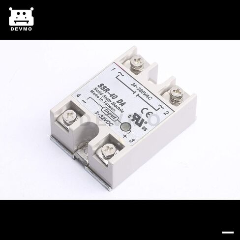 DEVMO SSR-40DA Solid State Relay DC-AC 3-32VDC 24-380VAC for Temp Controller Tool in Saudi Arabia