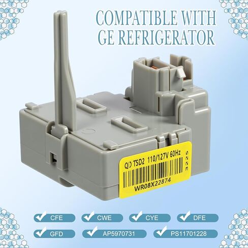 طقم مرحل الثلاجة والحمولة الزائدة من Capoda WR08X22874 متوافق مع الثلاجة CFE CWE CYE DFE GFD AP5970731 PS11701228 بدائل بدء الضاغط in Saudi Arabia