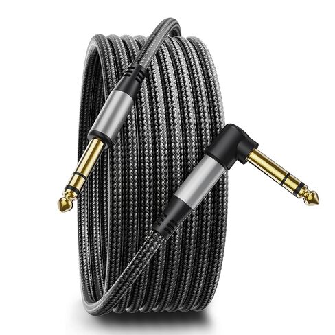 Aqdocvf 1/4 Inch TRS Instrument Cable 20FT, Premium TRS Cable-Noise Free and Long-Lasting Stereo 6.35 Balanced Interconnect Line for Electric Guitar, Bass, Keyboard, Speaker, Mixer, Amplifier in Kuwait