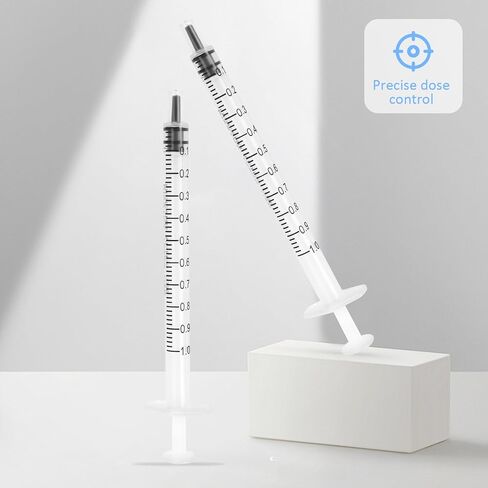 100 قطعة حقنة لا إبرة محاقن بلاستيكية صغيرة للمختبرات العلمية قياس السائل تغذية الحيوانات الأليفة 1 مللي in Kuwait