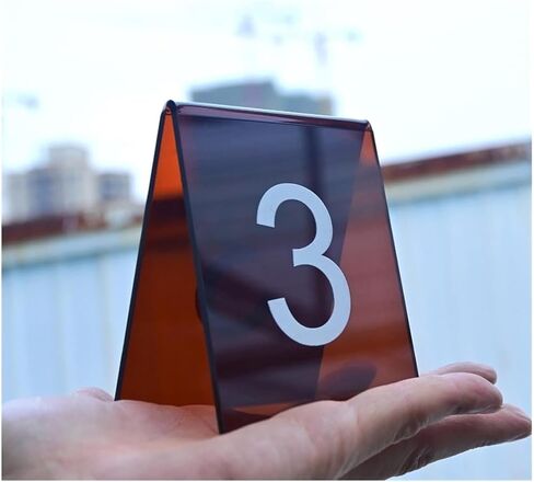 Table numbers, Table Numbers, Acrylic Tent Style Number Signs Multicolor 3.1x2.4x3.5 Inches(45981) in Saudi Arabia