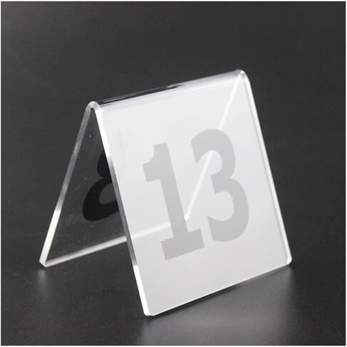 Table numbers, Table Numbers, Acrylic Number Signs Double Sided Triangular Stands 3.15x3.15 Inches Multicolor 20pcs(1 to 20,Red) in Kuwait