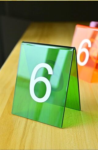Table numbers, Table Numbers Acrylic Pack Of 10 Green 3.1x2.4x3.5 Inches(Gr眉n,51-60) in Kuwait