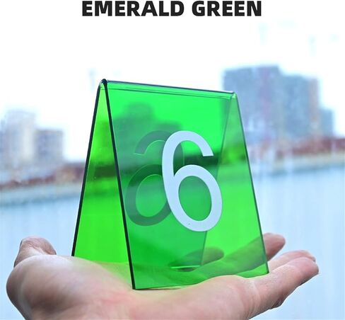 Table numbers, Table Numbers Acrylic Pack Of 10 Green 3.1x2.4x3.5 Inches(Gr眉n,51-60) in Kuwait