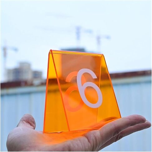 Table numbers, Table Numbers, Black Acrylic Pack of 10 3.1x2.4x3.5 Inches(51-60) in Kuwait