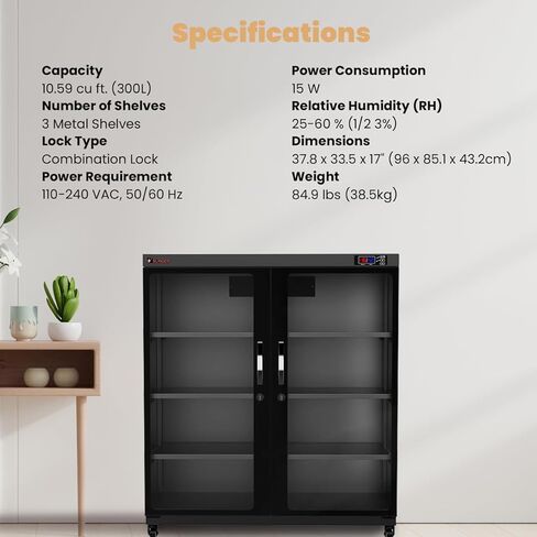 خزانة SLINGER الإلكترونية الجافة مع قفل مجمع، سعة 300 لتر in Kuwait