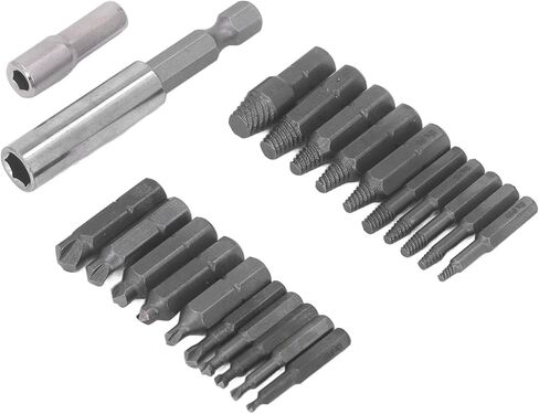 Acouto High Speed Steel Screw Extractor Kit with Bits, for Removing Broken Bolts and Stuck Screws in Saudi Arabia