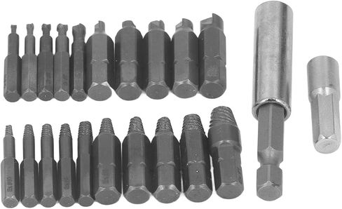 Acouto High Speed Steel Screw Extractor Kit with Bits, for Removing Broken Bolts and Stuck Screws in Saudi Arabia