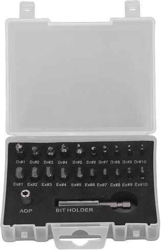 Acouto High Speed Steel Screw Extractor Kit with Bits, for Removing Broken Bolts and Stuck Screws in Saudi Arabia