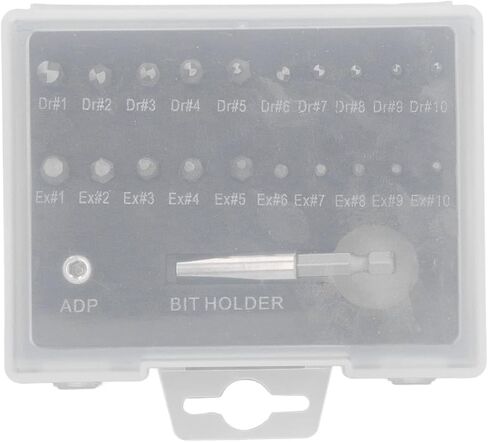 Acouto High Speed Steel Screw Extractor Kit with Bits, for Removing Broken Bolts and Stuck Screws in Saudi Arabia