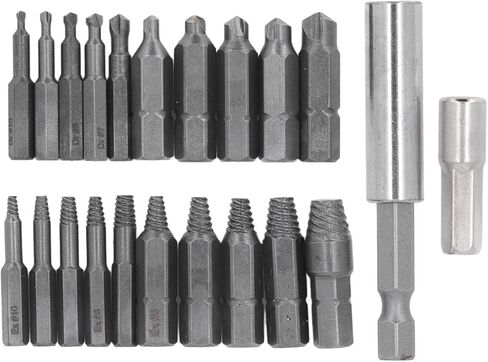 Acouto High Speed Steel Screw Extractor Kit with Bits, for Removing Broken Bolts and Stuck Screws in Saudi Arabia