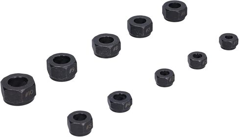 Acouto 10Pcs Broken Nut Extractor Set - Tools for Easy Removal of Nuts, Screws & Bolts in Various Sizes (Low Style) in Saudi Arabia
