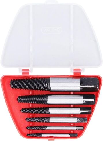 6Pcs Screw Extractor, Efficient Fast Damaged Screw Extractor Set, Carbon Steel Lightweight Portable Screw Removal Tool for Broken Screw in Saudi Arabia