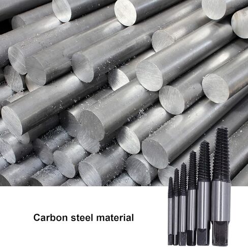 6Pcs Screw Extractor, Efficient Fast Damaged Screw Extractor Set, Carbon Steel Lightweight Portable Screw Removal Tool for Broken Screw in Saudi Arabia
