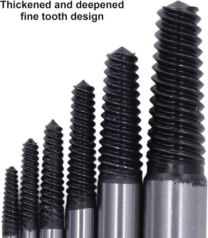 6Pcs Screw Extractor, Efficient Fast Damaged Screw Extractor Set, Carbon Steel Lightweight Portable Screw Removal Tool for Broken Screw in Saudi Arabia