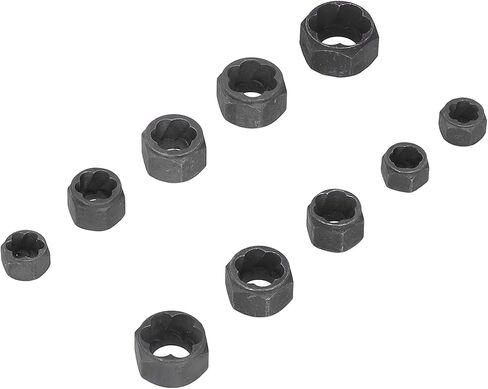 Acouto Nut Extractors Set for Rusted and Damaged Parts - High Strength, Anodized, Portable, Versatile Fastener Removal Tool (Low style) in Saudi Arabia