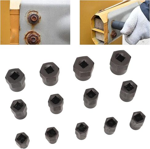 13pcs Stud Nut Remover Set, Professional Molybdenum Steel Bolt Extractor Kit with Storage Box, Damaged Screw Extractor Set, Impact Bolt Nut Remover Set in Saudi Arabia