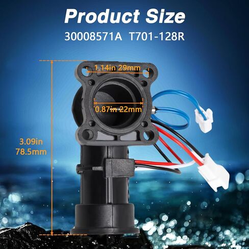 Water Heater Flow Sensor - Water Heater Flow Switch Compatible with Navien NPE-A Series Tankless Water Heater NPE-180A NPE-210A NPE-240A Replace# 30008571A T701-128R in Kuwait