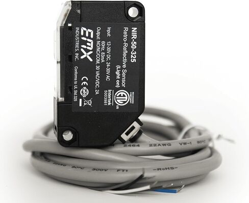 NIR-50-325 EMX UL325 مجموعة صور عاكسة للضوء بمدى 50 قدمًا وإخراج NC مراقب 10K متوافق مع مشغلي البوابة والأبواب in Saudi Arabia