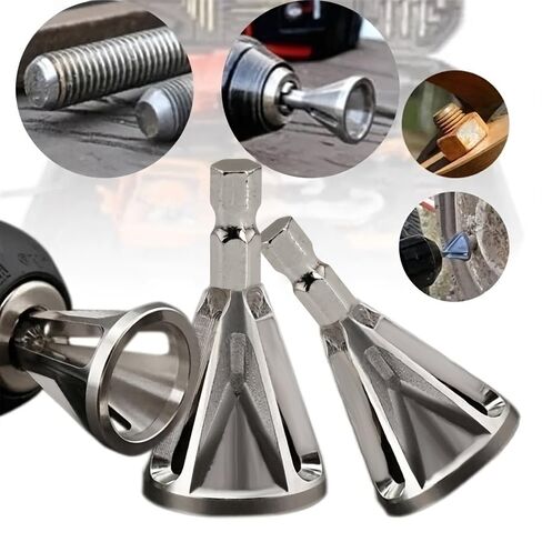 2pcs of New Chamfering Tools, Chuck Drill Bit Tools for Metal Burr Removal and External Chamfering in Saudi Arabia