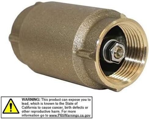 Merrill CVNL125 1-1/4" صمام فحص نحاسي بدون رصاص 700 سلسلة، قفاز بدون دوران، زنبرك مقاوم للصدأ، مضخة مياه عمودية أفقية للري in Saudi Arabia