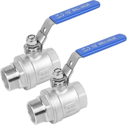 2 Pack 1" Full Port Ball Valve NPT Male x Female 304 Stainless Steel Heavy Duty 1000 WOG Shut Off Valve with Locking Device (1 Inch) in Saudi Arabia