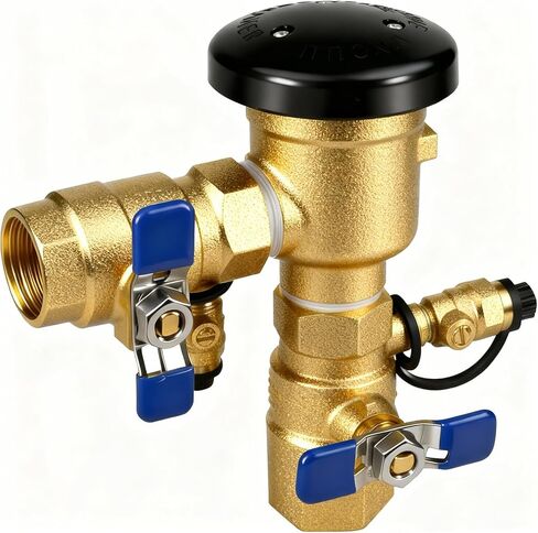مجموعة قواطع ضغط 1 بوصة 720 أمبير مطورة، صمام منع التدفق الخلفي النحاسي عالي التحمل 400 رطل لكل بوصة لأنظمة الري ورشاشات العشب وخطوط المياه الخارجية، يمنع التدفق الخلفي in Kuwait
