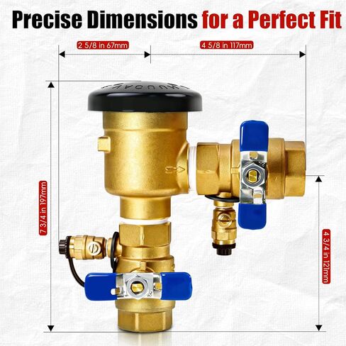 مجموعة قواطع ضغط 1 بوصة 720 أمبير مطورة، صمام منع التدفق الخلفي النحاسي عالي التحمل 400 رطل لكل بوصة لأنظمة الري ورشاشات العشب وخطوط المياه الخارجية، يمنع التدفق الخلفي in Kuwait