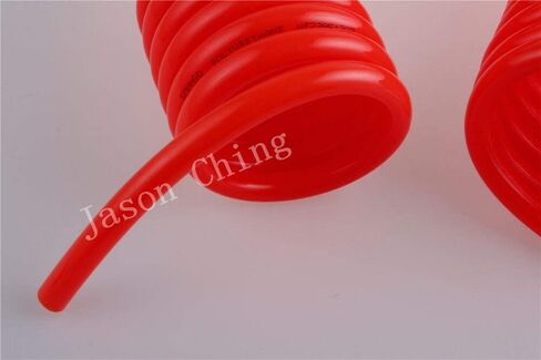 10 مللي متر OD 6 متر طويل PU هوائي الارتداد أنابيب الهواء لفائف الربيع خرطوم أحمر in Kuwait