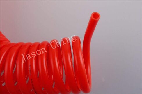10 مللي متر OD 6 متر طويل PU هوائي الارتداد أنابيب الهواء لفائف الربيع خرطوم أحمر in Kuwait