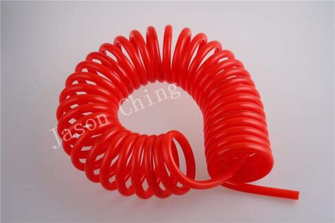 10 مللي متر OD 6 متر طويل PU هوائي الارتداد أنابيب الهواء لفائف الربيع خرطوم أحمر in Kuwait