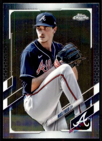 2021 بطاقة البيسبول Topps Chrome #110 Max Fried Atlanta Braves in Saudi Arabia