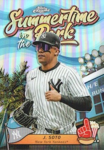 Hall of Fame Sports Memorabilia 2024 Topps Chrome Juan Soto #SITP-9 Summertime in the Park New York Yankees Baseball Card in Saudi Arabia