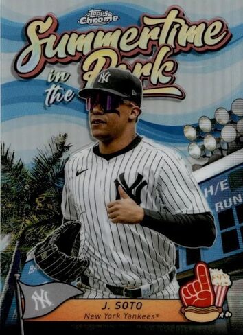 Hall of Fame Sports Memorabilia 2024 Topps Chrome Juan Soto #SITP-9 Summertime in the Park New York Yankees Baseball Card in Saudi Arabia