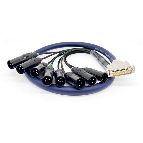 3.28ft DB25 إلى XLR كابل الثعبان، DB25 ذكر إلى 8 قنوات 3Pin ذكر كابل الصوت المتوازن D-Sub كابل اندلاع لتسجيل الاستوديو، خليج التصحيح، وحدة التحكم الخلط، الميكروفونات 1M in Kuwait