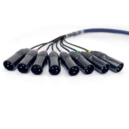 3.28ft DB25 إلى XLR كابل الثعبان، DB25 ذكر إلى 8 قنوات 3Pin ذكر كابل الصوت المتوازن D-Sub كابل اندلاع لتسجيل الاستوديو، خليج التصحيح، وحدة التحكم الخلط، الميكروفونات 1M in Kuwait